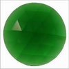 Round Green 25mm Single Faceted